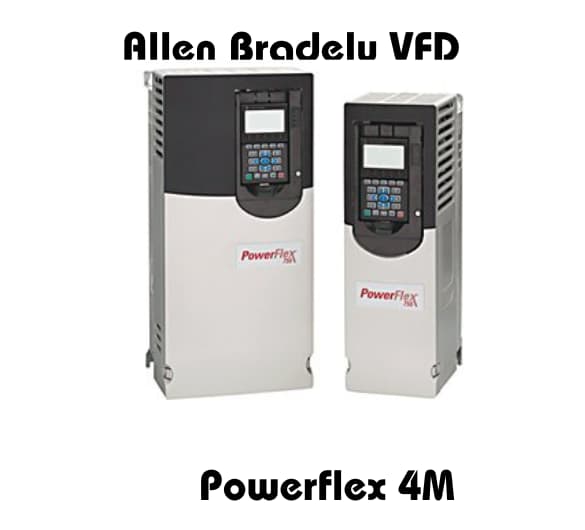 Allen Bradley VFD PowerFlex 4M variable frequency drives with display screens and keypads